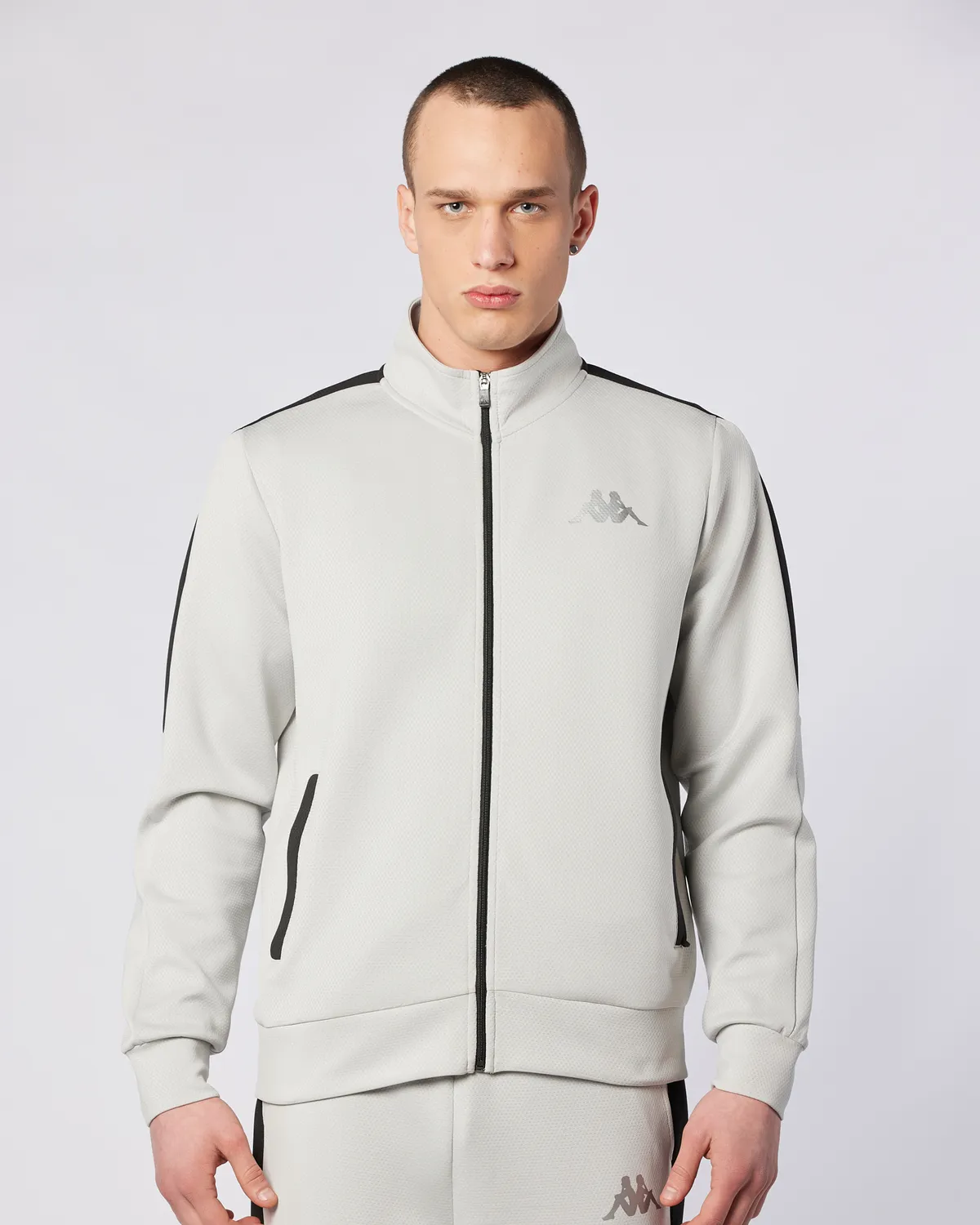 Gri Moste Full Zip Erkek Gri Regular Fit Fermuarlı Eşofman Üstü