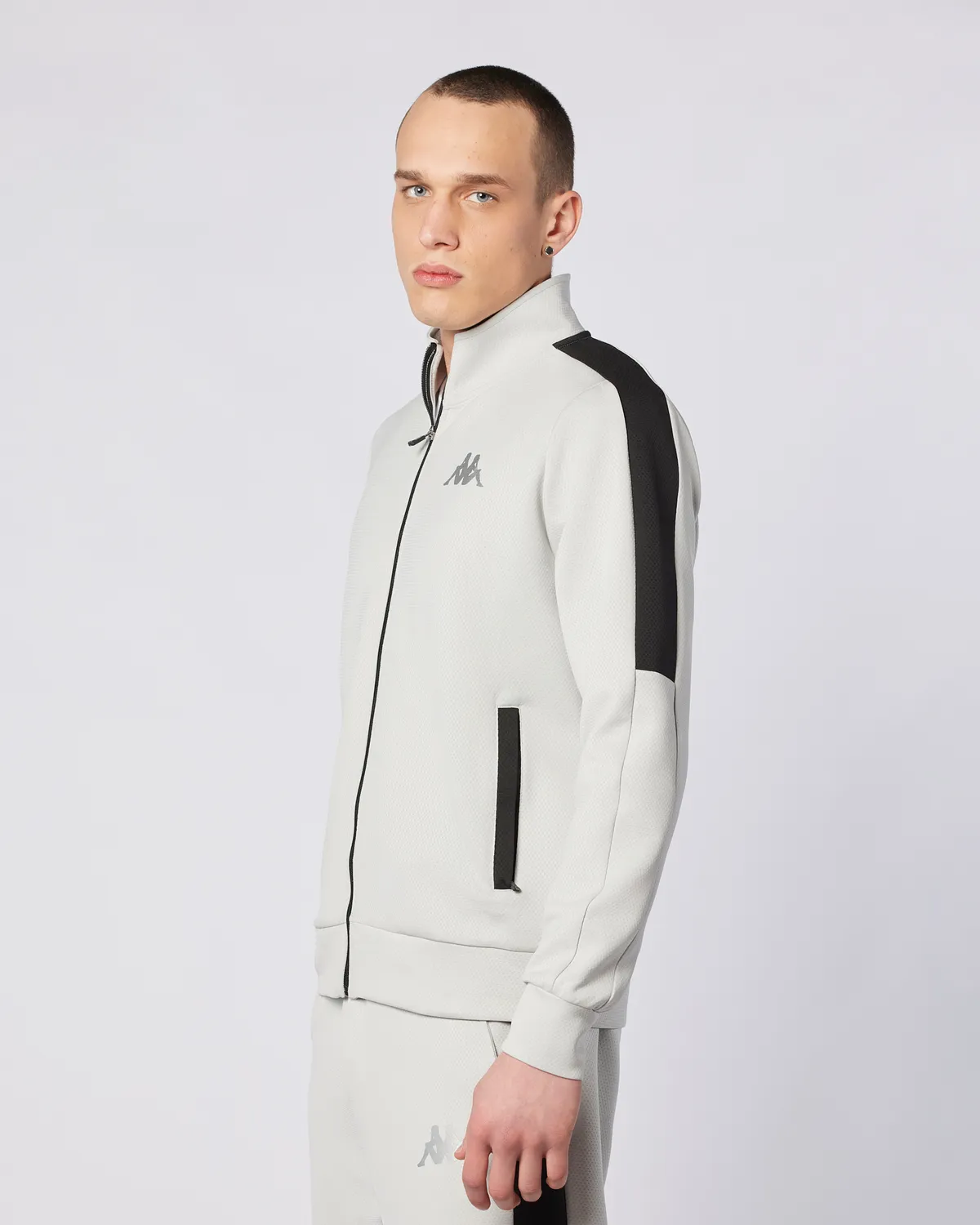 Gri Moste Full Zip Erkek Gri Regular Fit Fermuarlı Eşofman Üstü