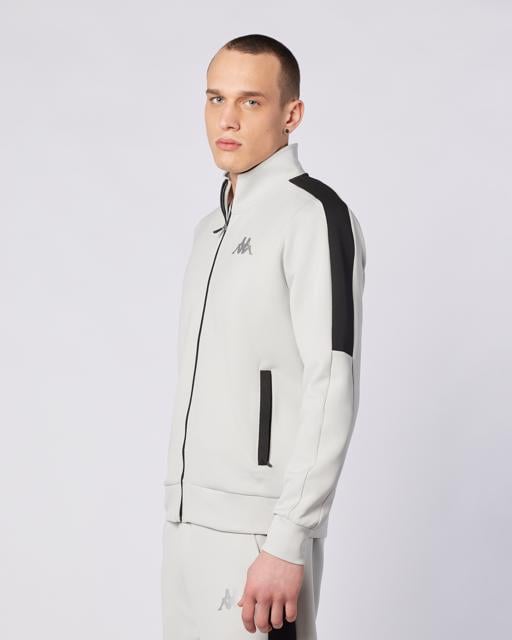 Gri Moste Full Zip Erkek Gri Regular Fit Fermuarlı Eşofman Üstü - KAPPA® Türkiye