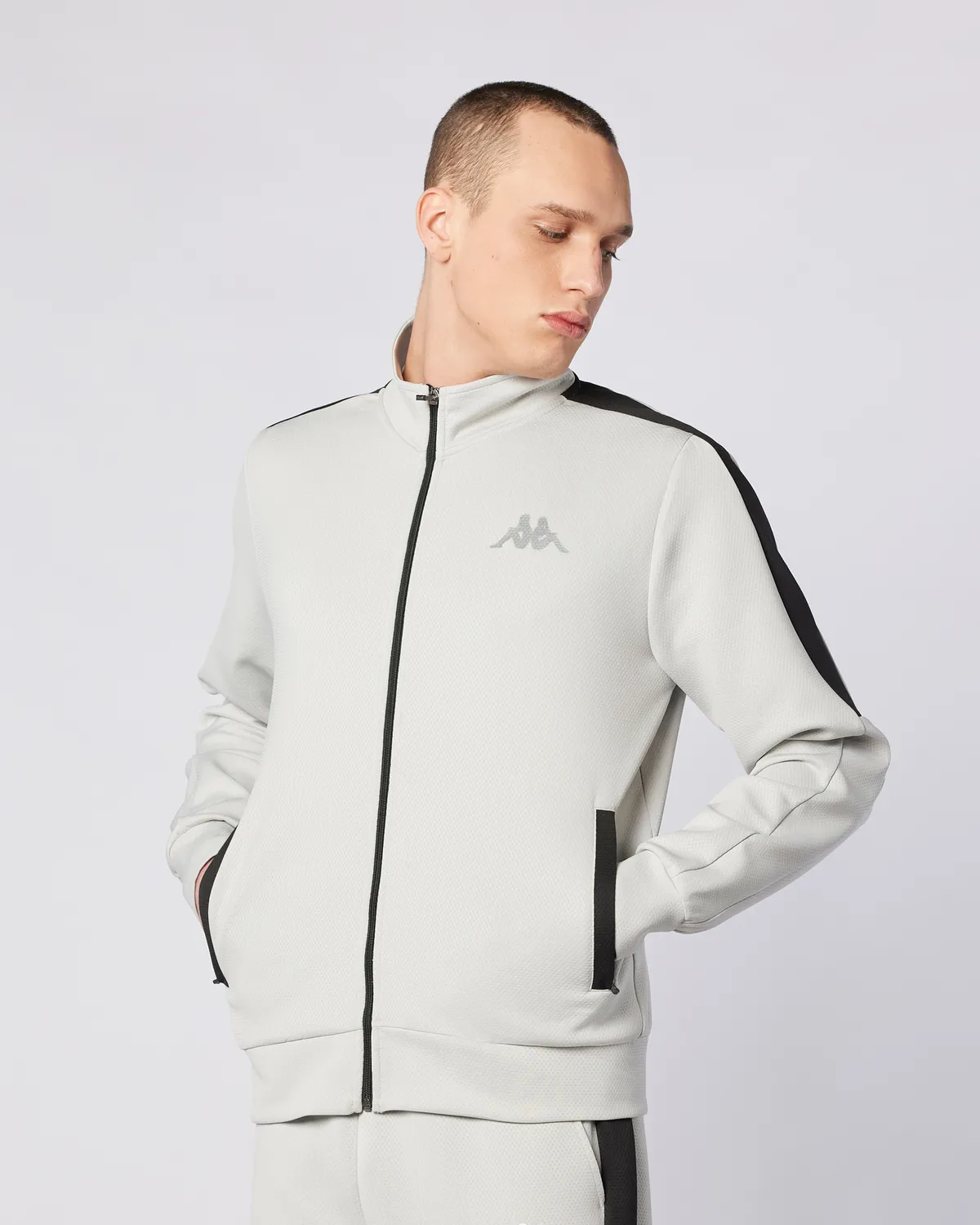 Gri Moste Full Zip Erkek Gri Regular Fit Fermuarlı Eşofman Üstü