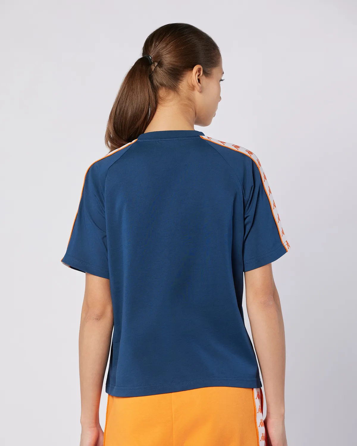 Mavi 222 Banda Adi Tur Kadın Lacivert-Turuncu Regular Fit Tişört