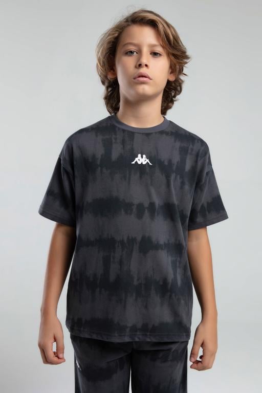 Siyah Authentic Kendra Erkek Çocuk Antrasit Regular Tişört Ve Şort Takım - KAPPA® Türkiye