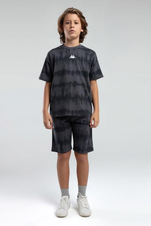 Siyah Authentic Kendra Erkek Çocuk Antrasit Regular Tişört Ve Şort Takım - KAPPA® Türkiye