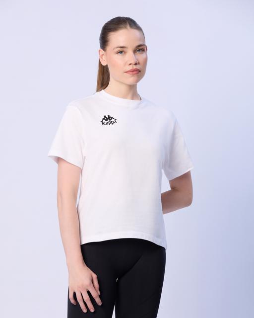 Beyaz Marta Kadın Beyaz Regular Fit Tişört - KAPPA® Türkiye