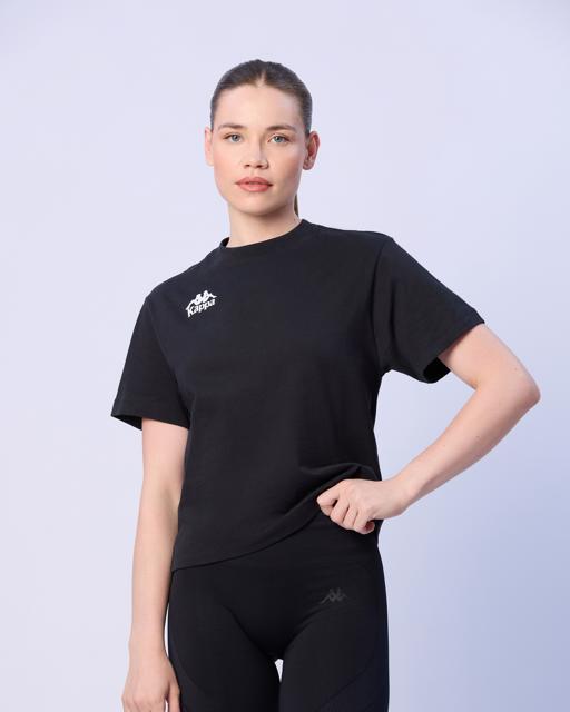 Siyah Marta Kadın Siyah Regular Fit Tişört - KAPPA® Türkiye