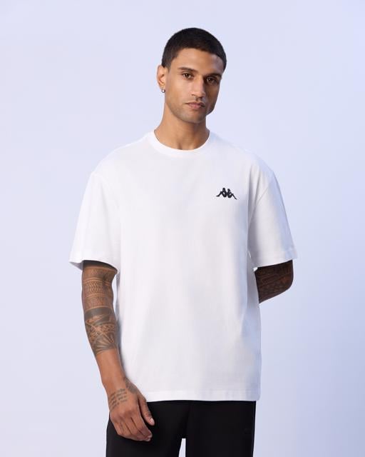 Beyaz Mateo Erkek Beyaz Oversize Fit Tişört - KAPPA® Türkiye