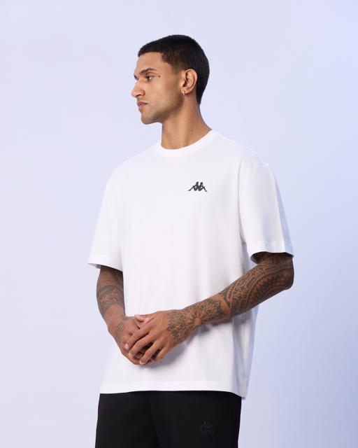 Beyaz Mateo Erkek Beyaz Oversize Fit Tişört - KAPPA® Türkiye