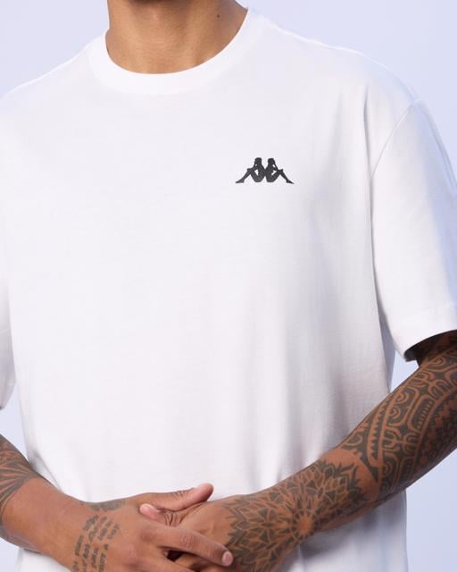 Beyaz Mateo Erkek Beyaz Oversize Fit Tişört - KAPPA® Türkiye