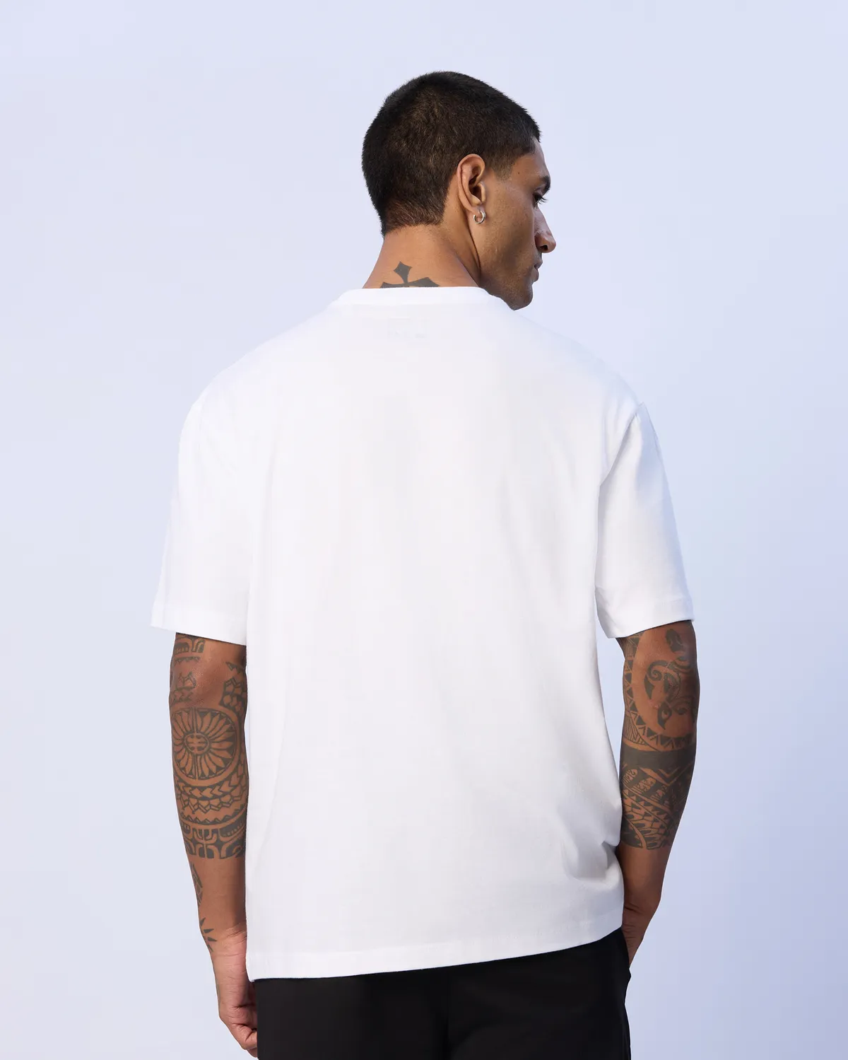 Beyaz Mateo Erkek Beyaz Oversize Fit Tişört