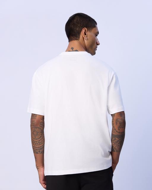 Beyaz Mateo Erkek Beyaz Oversize Fit Tişört - KAPPA® Türkiye