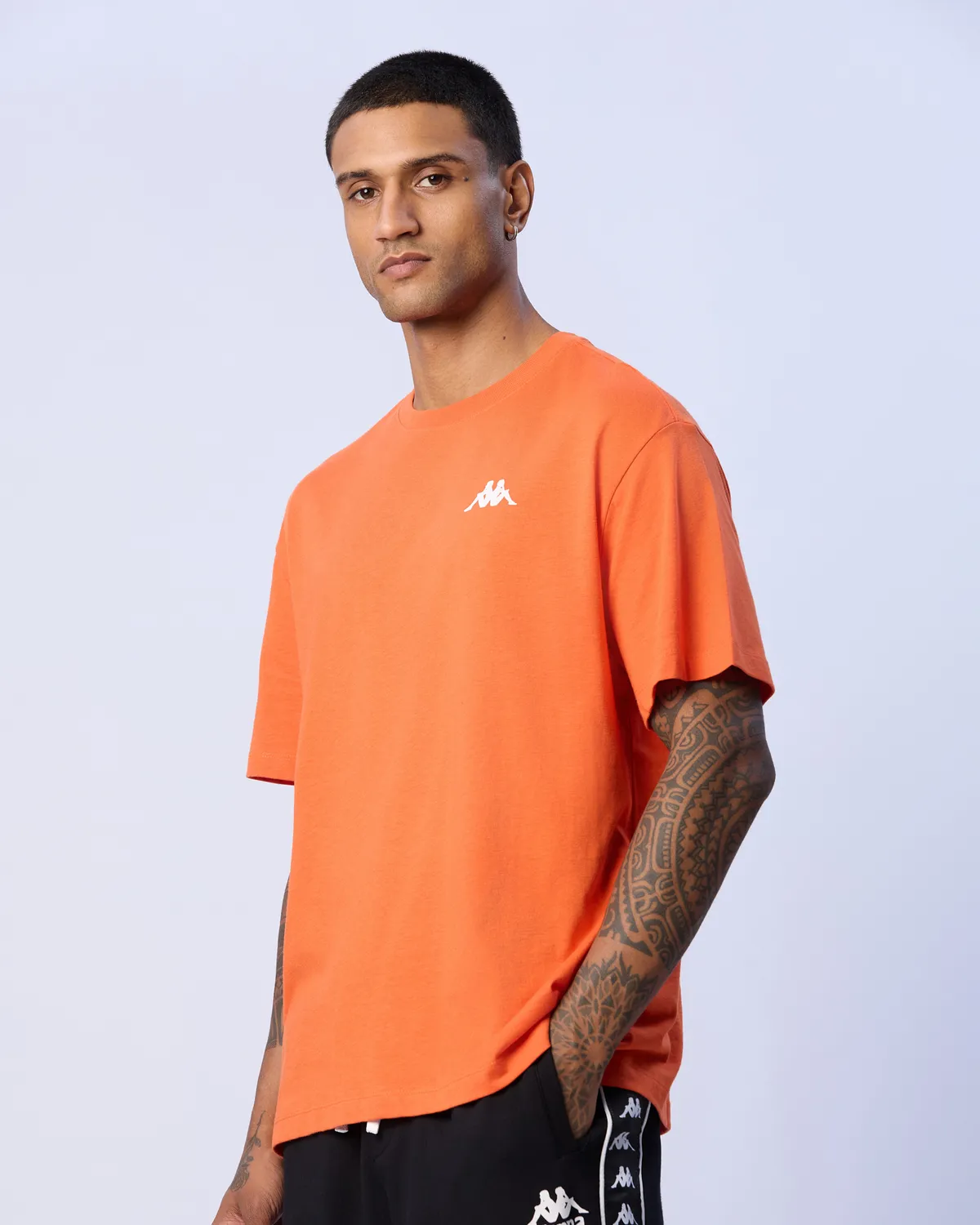 Turuncu Mateo Erkek Koyu Turuncu Oversize Tişört