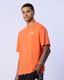 Turuncu-Mateo Erkek Koyu Turuncu Oversize Tişört