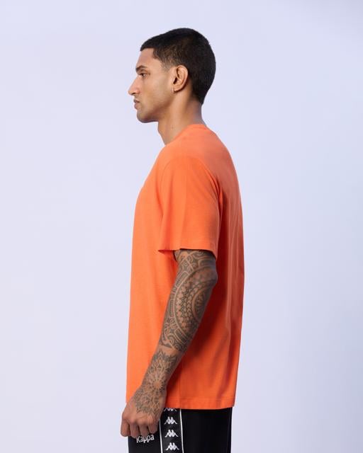 Turuncu Mateo Erkek Koyu Turuncu Oversize Tişört - KAPPA® Türkiye