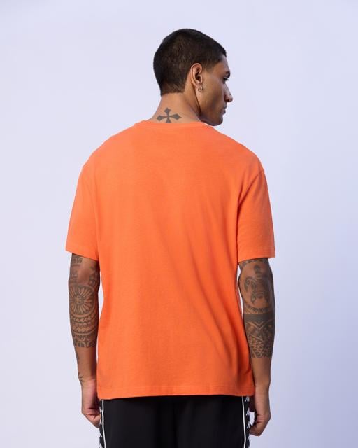 Turuncu Mateo Erkek Koyu Turuncu Oversize Tişört - KAPPA® Türkiye