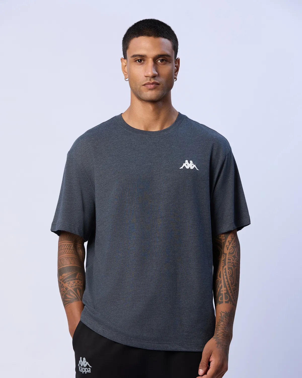 Siyah Mateo Erkek Antrasit Oversize Fit Tişört