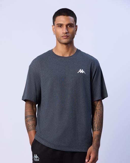 Siyah Mateo Erkek Antrasit Oversize Fit Tişört - KAPPA® Türkiye