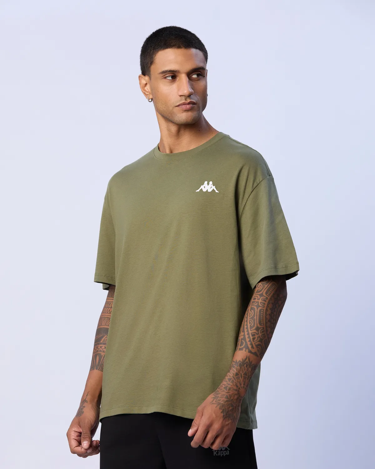 Yeşil Mateo Erkek Haki Oversize Fit Tişört