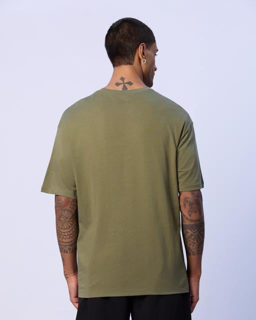 Yeşil Mateo Erkek Haki Oversize Fit Tişört - KAPPA® Türkiye