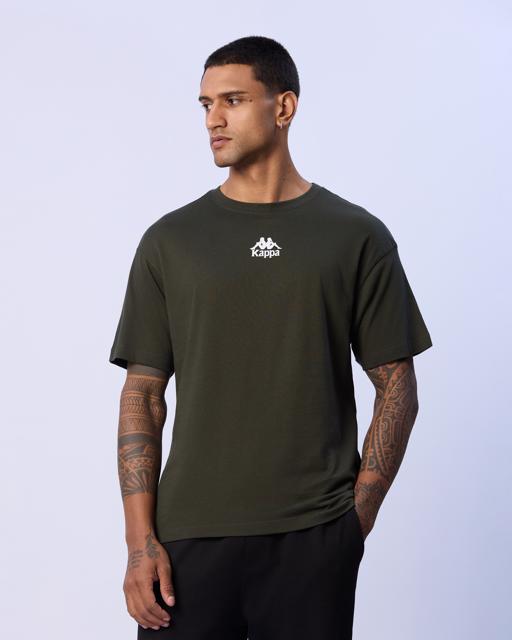 Yeşil Enrico Erkek Haki Regular Tişört - KAPPA® Türkiye