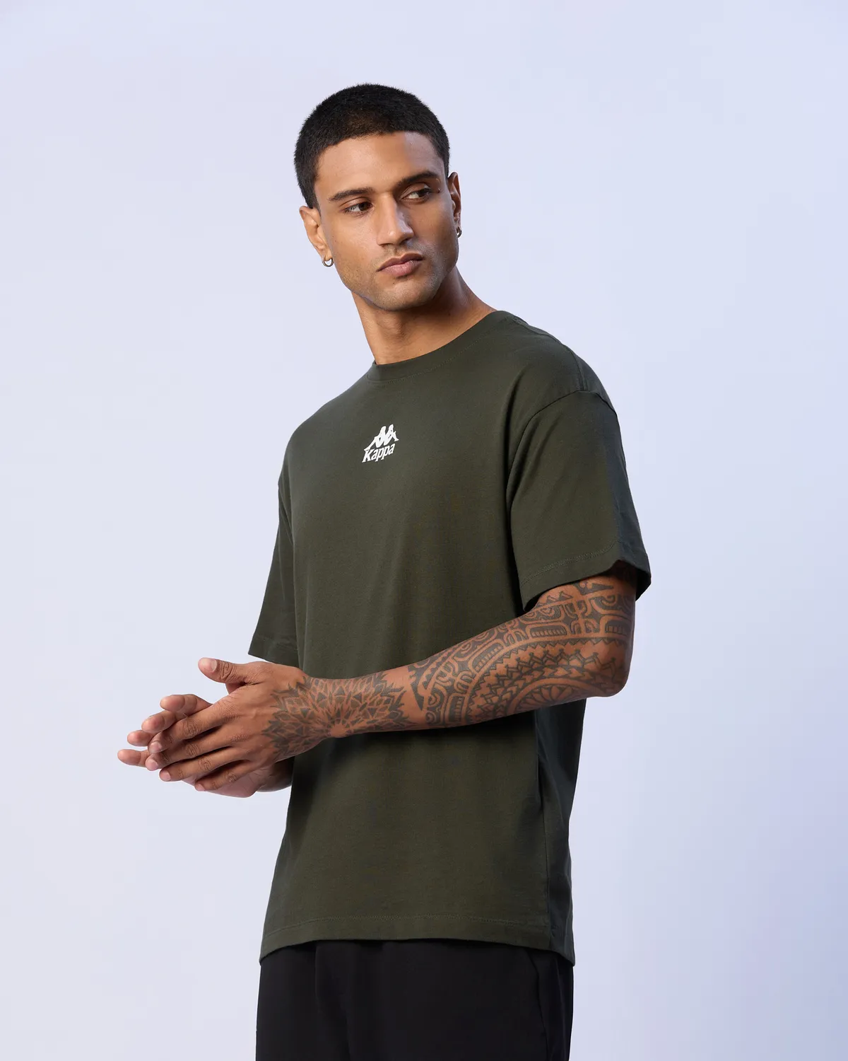 Yeşil Enrico Erkek Haki Regular Fit Tişört