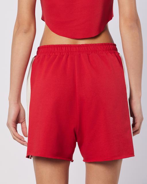 Beyaz Balde Short Kadın Beyaz-Kırmızı Regular Fit Şort - KAPPA® Türkiye