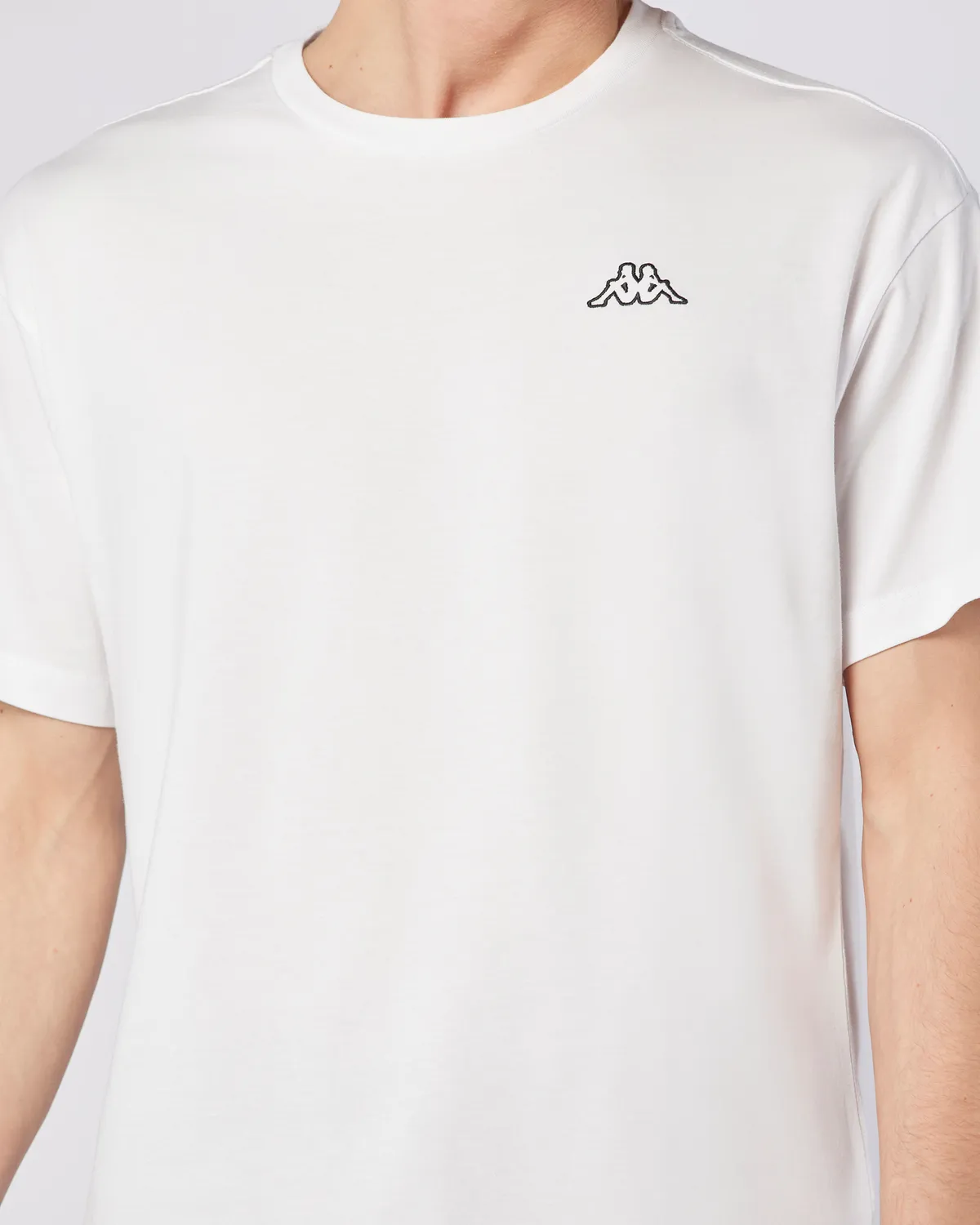 Beyaz Logo Caffa Erkek Beyaz Regular Fit Tişört