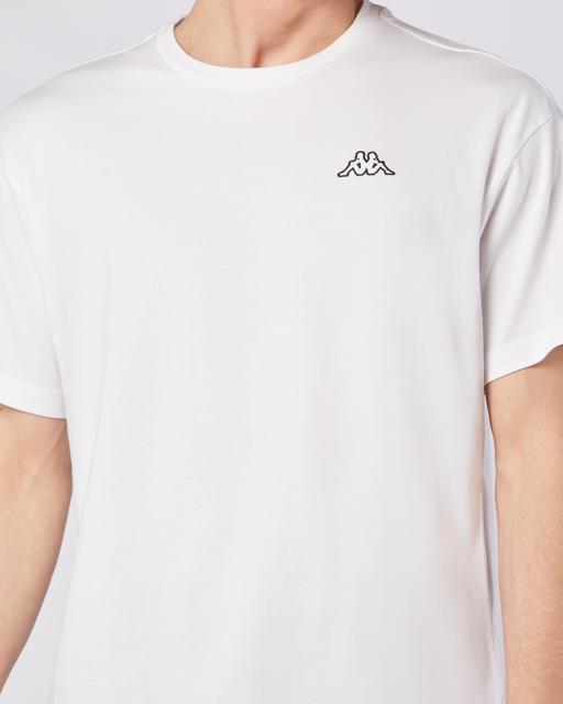 Beyaz Logo Caffa Erkek Beyaz Regular Fit Tişört - KAPPA® Türkiye