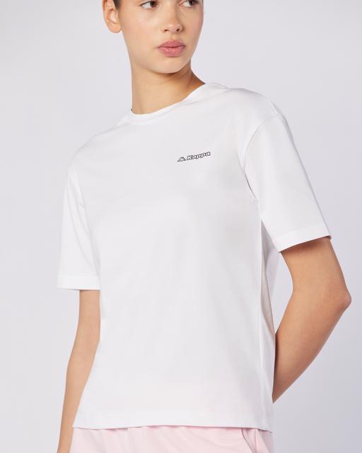 Beyaz Jendyna Kadın Beyaz Regular Fit Tişört - KAPPA® Türkiye