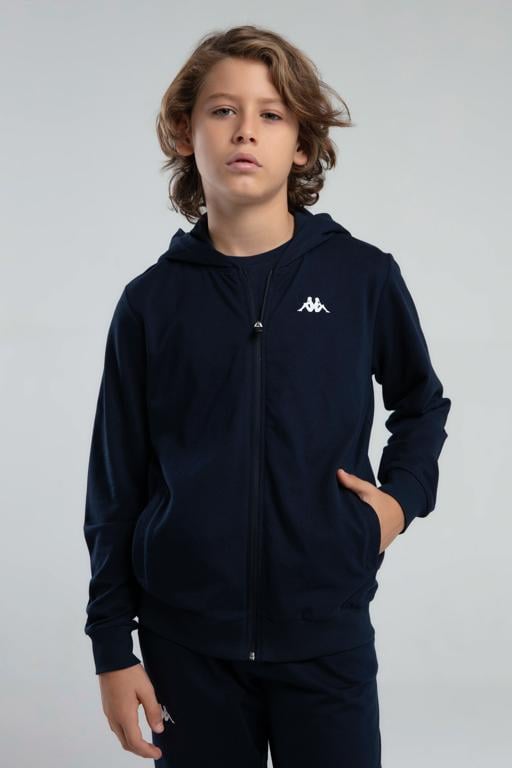 Mavi Authentic Jeffery Erkek Çocuk Lacivert Regular Fit Fermuarlı Eşofman Üstü - KAPPA® Türkiye