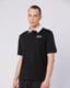 Siyah-Nilde Tur Unisex Siyah-Beyaz Regular Fit Polo Yaka Tişört