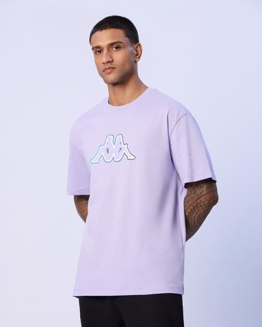 Mor Merlin Erkek Lila Oversize Tişört - KAPPA® Türkiye