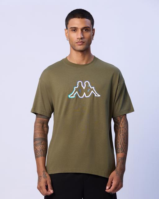 Yeşil Lorenzo Erkek Yeşil Regular Fit Tişört - KAPPA® Türkiye