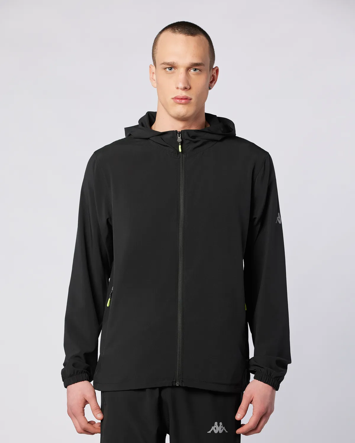 Siyah Fastina Full Zip Erkek Siyah Regular Fit Fermuarlı Eşofman Üstü