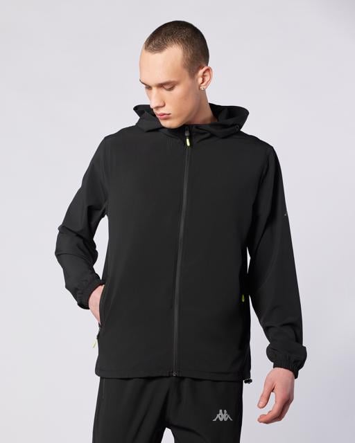 Siyah Fastina Full Zip Erkek Siyah Regular Fit Fermuarlı Eşofman Üstü - KAPPA® Türkiye
