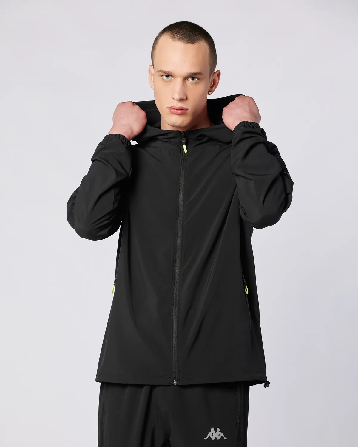 Siyah Fastina Full Zip Erkek Siyah Regular Fit Fermuarlı Eşofman Üstü