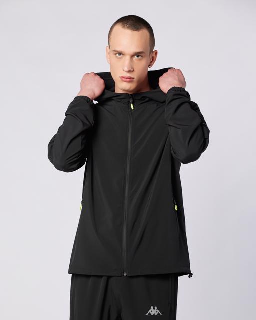 Siyah Fastina Full Zip Erkek Siyah Regular Fit Fermuarlı Eşofman Üstü - KAPPA® Türkiye