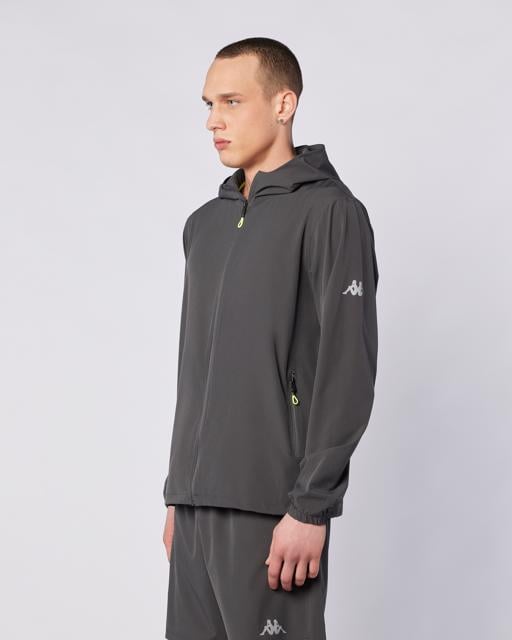 Siyah Fastina Full Zip Erkek Antrasit Regular Fit Fermuarlı Eşofman Üstü - KAPPA® Türkiye