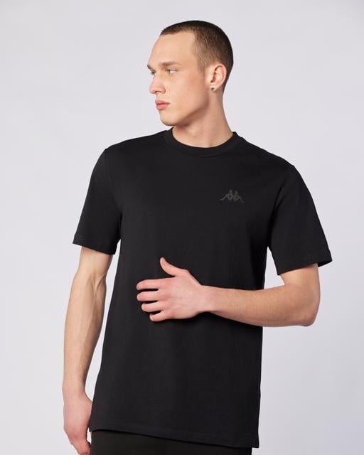 Siyah Sarey Tee Erkek Siyah Regular Fit Tişört - KAPPA® Türkiye