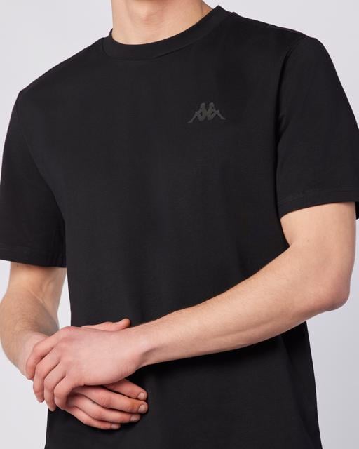 Siyah Sarey Tee Erkek Siyah Regular Fit Tişört - KAPPA® Türkiye