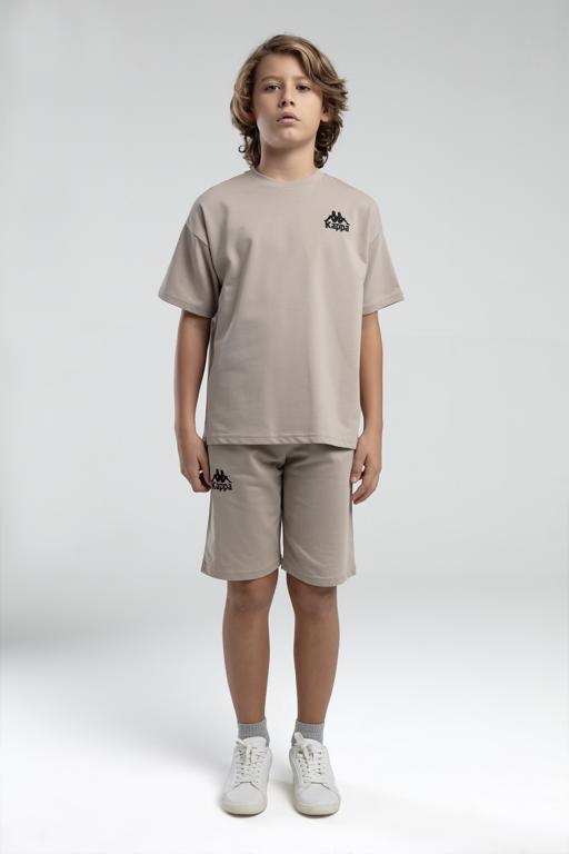 Bej Authentic Keaton Erkek Çocuk Bej Regular Tişört Ve Şort Takım - KAPPA® Türkiye