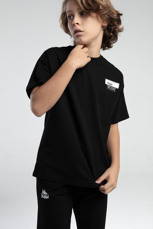 Siyah Authentic Keegan Erkek Çocuk Siyah Regular Fit Tişört Ve Şort Takım - KAPPA® Türkiye