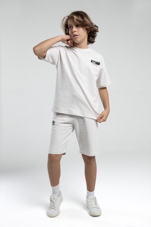 Bej Authentic Keegan Erkek Çocuk Ekru  Regular Fit Tişört Ve Şort Takım - KAPPA® Türkiye