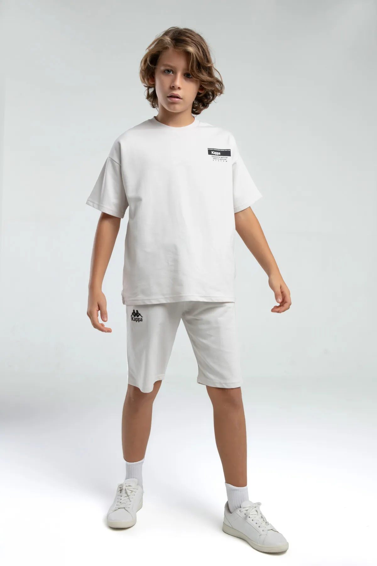 Bej Authentic Keegan Erkek Çocuk Ekru  Regular Fit Tişört Ve Şort Takım