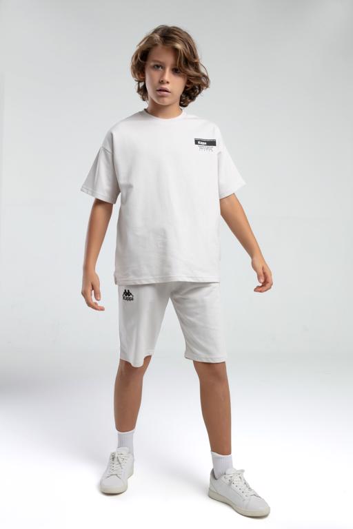 Bej Authentic Keegan Erkek Çocuk Ekru  Regular Fit Tişört Ve Şort Takım - KAPPA® Türkiye