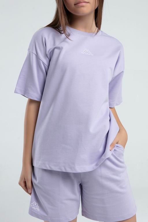 Mor Logo Kenna Kız Çocuk Lila Regular Fit Tişört Ve Şort Takım - KAPPA® Türkiye