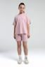 Logo Kenna Kız Çocuk Pembe Regular Fit Tişört Ve Şort Takım
