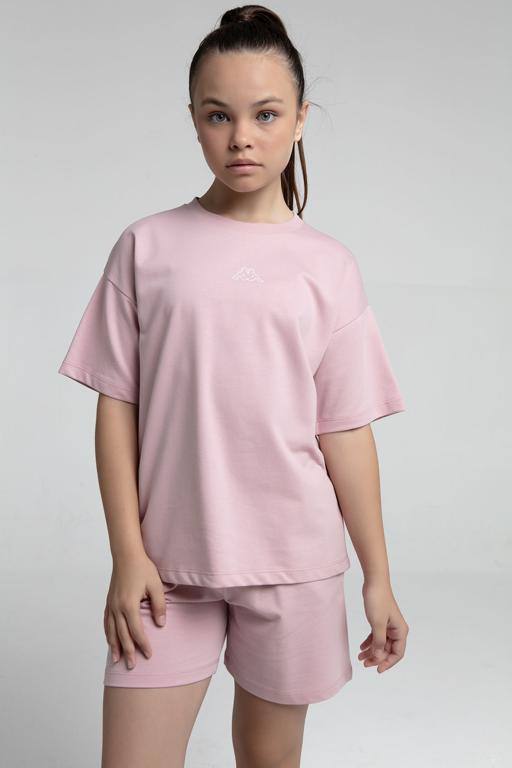 Pembe Logo Kenna Kız Çocuk Pembe Regular Fit Tişört Ve Şort Takım - KAPPA® Türkiye