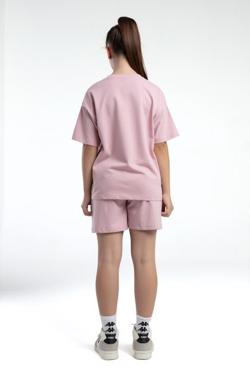 Pembe Logo Kenna Kız Çocuk Pembe Regular Fit Tişört Ve Şort Takım - KAPPA® Türkiye