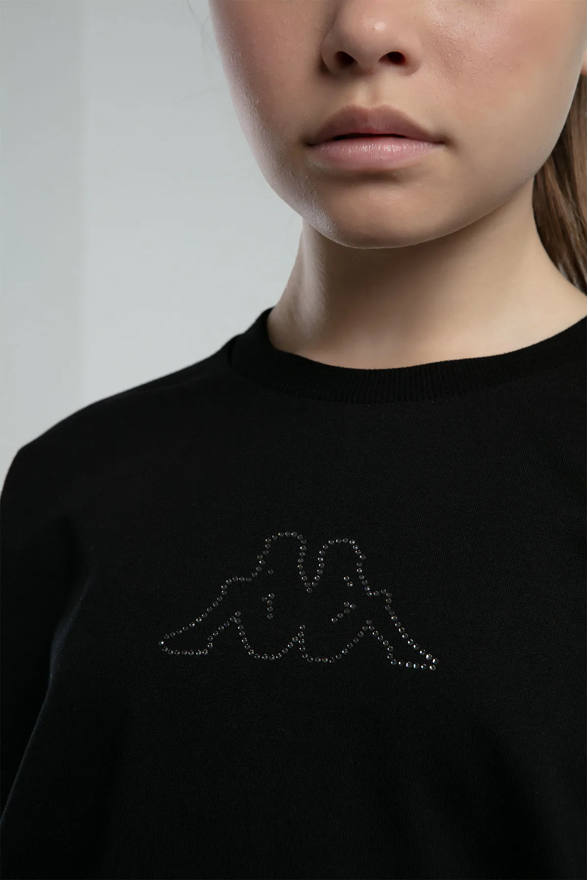 Siyah Logo Kenzie Kız Çocuk Siyah Regular Fit Tişört Ve Şort Takım