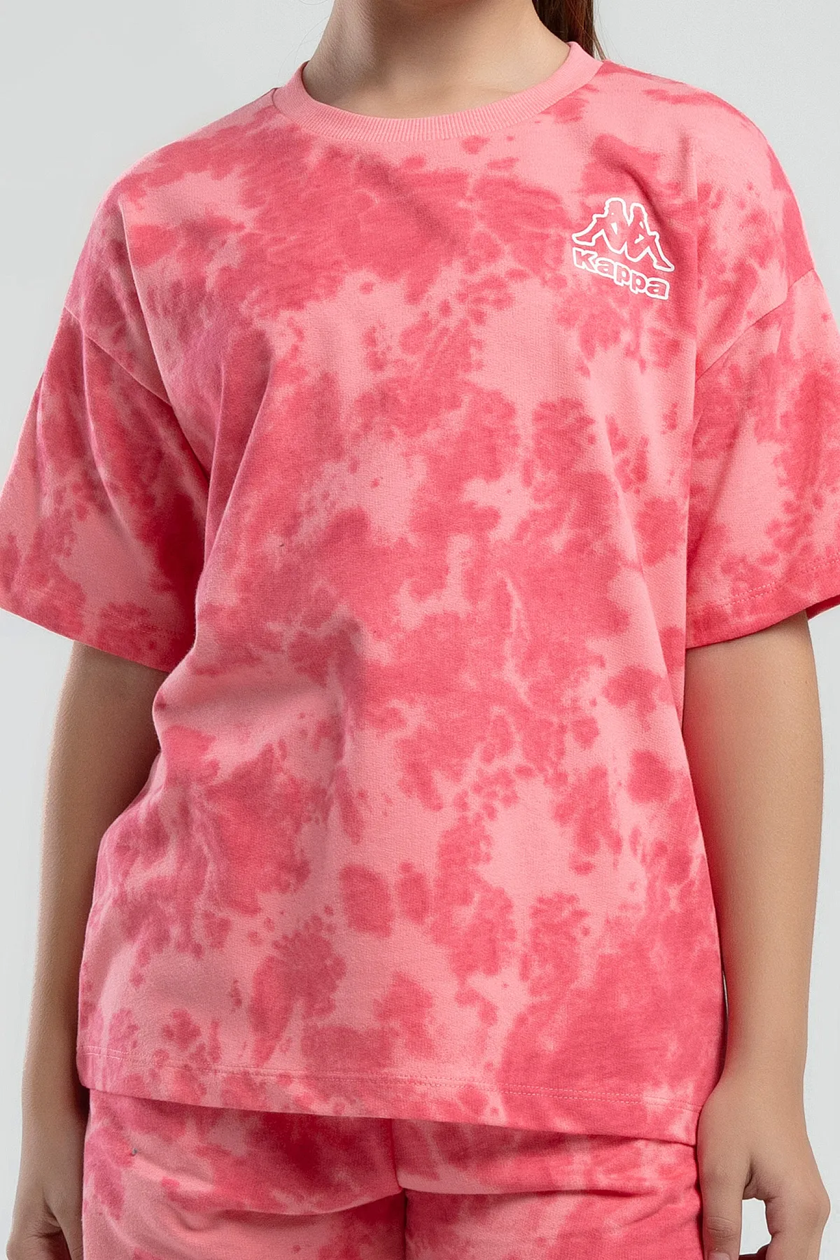 Pembe Logo Kelsie Kız Çocuk Pembe Regular Fit Tişört Ve Şort Takım